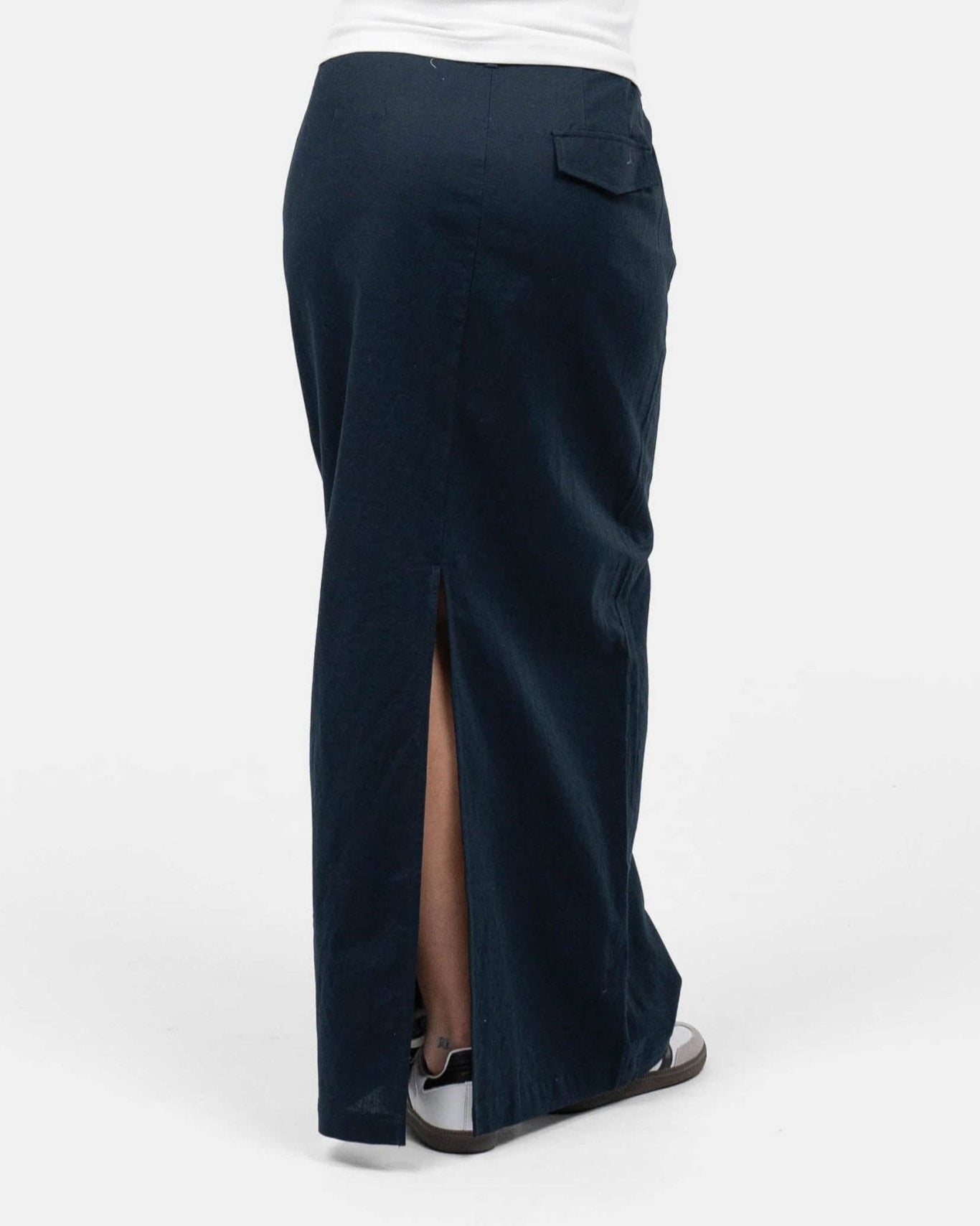Hør Nederdel Navy | Skagen - clothing.dk